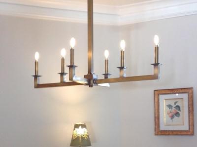 C2460H Trapeze Chandelier in Antique Brass