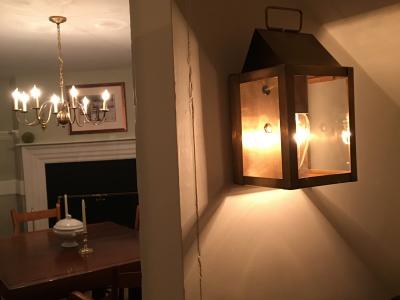 Colonial Lighting in antique brass